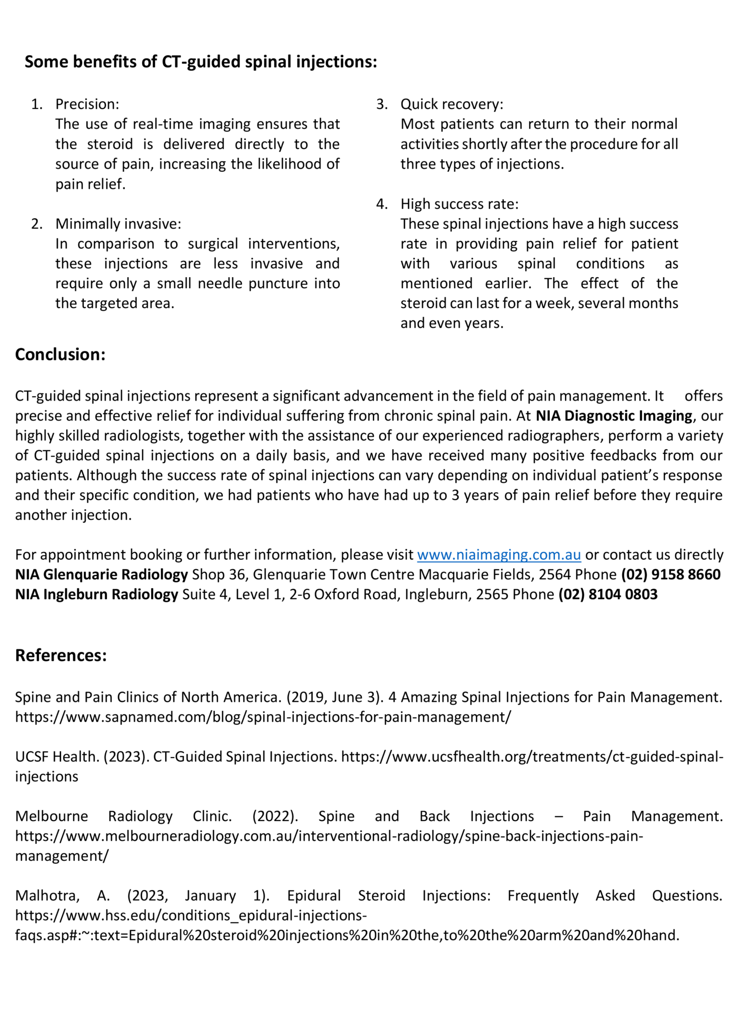 CTguided spinal injections what to order? GP Voice